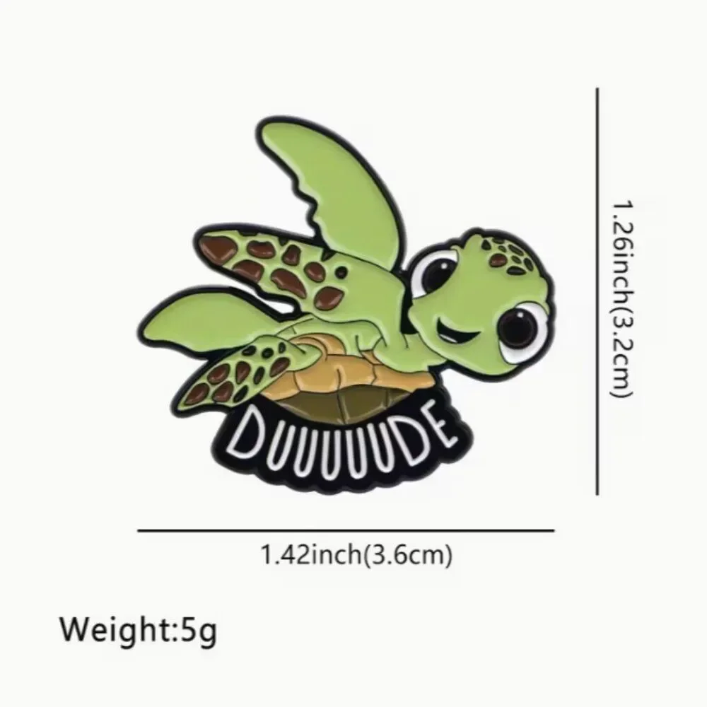 Crush the Sea Turtle Enamel Lapel Pin | “Duuuude” | Finding Nemo Disney Movie